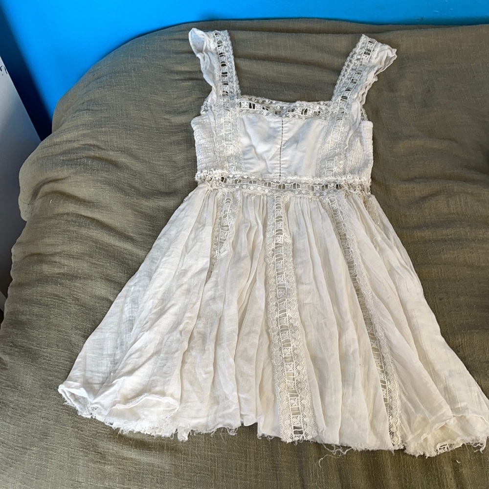 Free People white lace dress